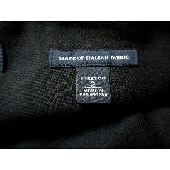 Banana Republic Black Fully Lined Pencil Skirt Sz 2 Italian Fabric Wool Stretch - Picture 5 of 5